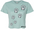 RC Wear Women's Cropped Flowy Paw Print T- Shirt - Mint Made in USA