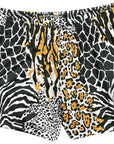 RF-Wear Women's Animal Print Shorts - Mash-up - Natural