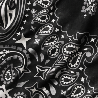 Close-up of RF-Wear Women's Bandana Shorts in Black