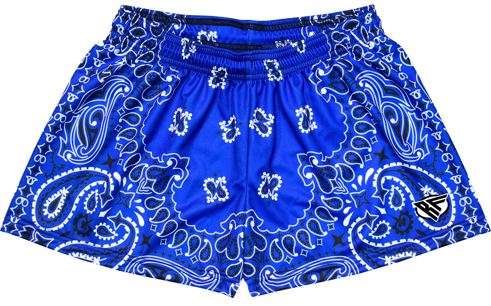 RF-Wear Women's Bandana Shorts in Blue/White