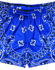 RF-Wear Women's Bandana Shorts in Blue/White