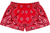RF-Wear Women's Bandana Shorts in Red