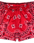 RF-Wear Women's Bandana Shorts - Red/White/Black