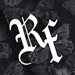 Close-up of RF-Wear Women's Butterfly Shorts in Black/White with RF logo