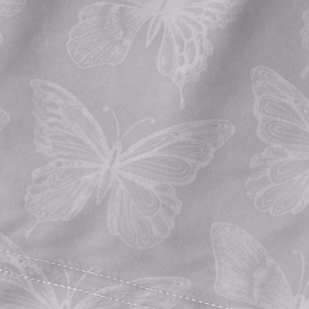 Close-up of RF-Wear Women's Butterfly Shorts in Grey 