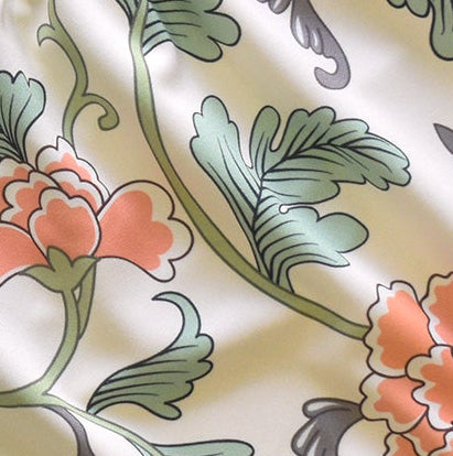 Close-up of RF-Wear Women's Carnation Shorts - Cream/Peach 