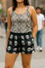 RF Wear Women's Checkered Horror Pocket Shorts - Model Front View