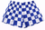 RF-Wear Women's Checkered Shorts in Blue/White