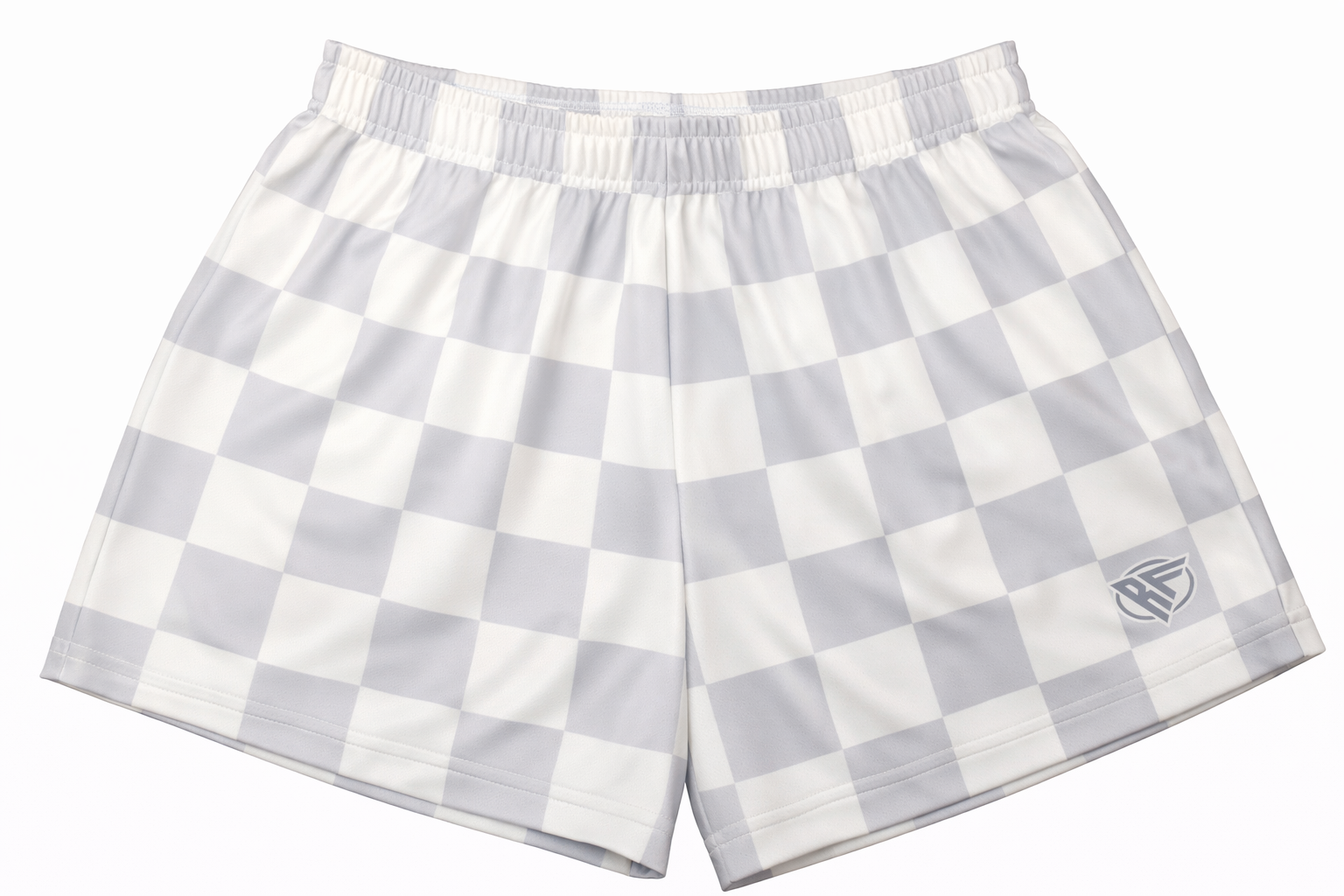 RF-Wear Women's Checkered Shorts in Grey