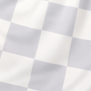 Close-up of RF-Wear Women's Checkered Shorts in Grey