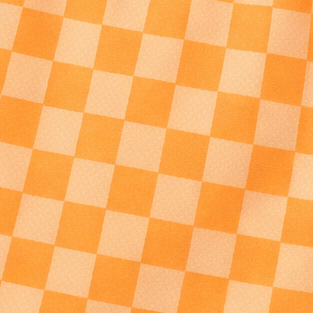 Close-up of RF-Wear Women's Checkered Shorts in Peach