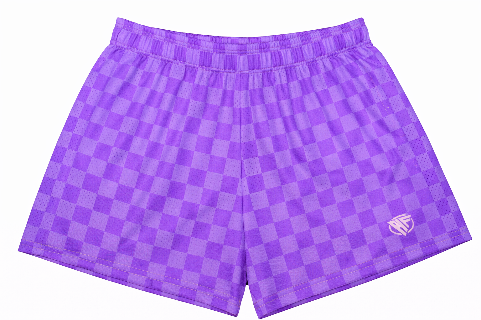 RF-Wear Women's Checkered Shorts in Purple