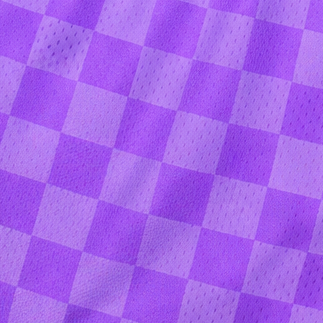 Close-up of RF-Wear Women's Checkered Shorts in Purple