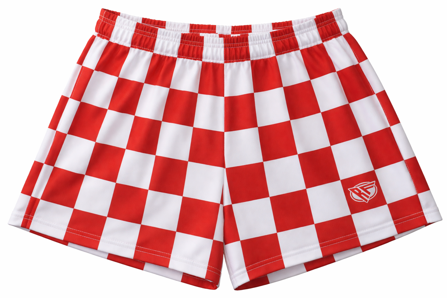 RF-Wear Women's Checkered Short in Red