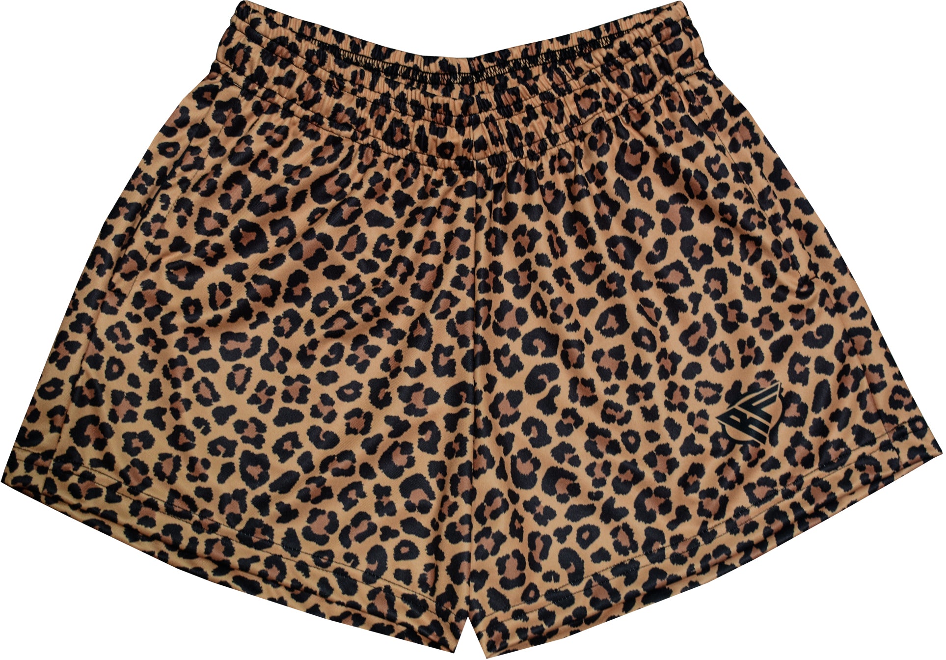 RF Wear Women's Animal Print Pocket Shorts - Cheetah - Brown - Front