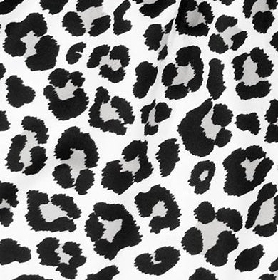 Close-up of RF-Wear Women's Cheetah Shorts in White