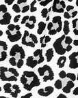 Close-up of RF-Wear Women's Cheetah Shorts in White