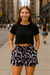 RF Wear Women's Creepy Garden Pocket Shorts - Black/Lilac - Model Front View