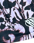 RF Wear Women's Creepy Garden Shorts - Twilight/Black - Close Up Logo