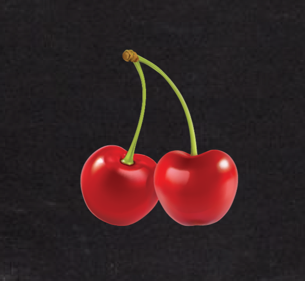 RF Wear Women's Cropped Flowy Cherry T-Shirt - Black