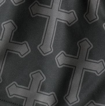 Close-up of RF-Wear Women's Cross 2.0 Shorts in Black/Charcoal 