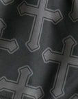 Close-up of RF-Wear Women's Cross 2.0 Shorts in Black/Charcoal 