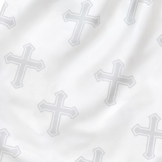 Close-up of RF-Wear Women's Cross 2.0 Shorts in White