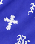 Close-up of RF-Wear Women's Cross Shorts in Blue