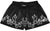 RF Wear Women's Fire Shorts - Black/White - Close Up