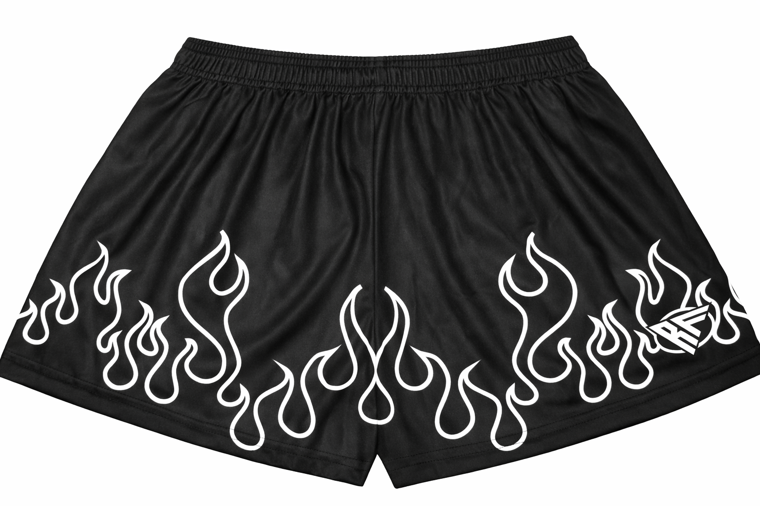 RF-Wear Women's Fire Shorts in Black/White
