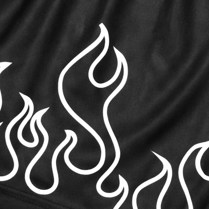 Close-up of RF-Wear Women's Fire Shorts in Black/White