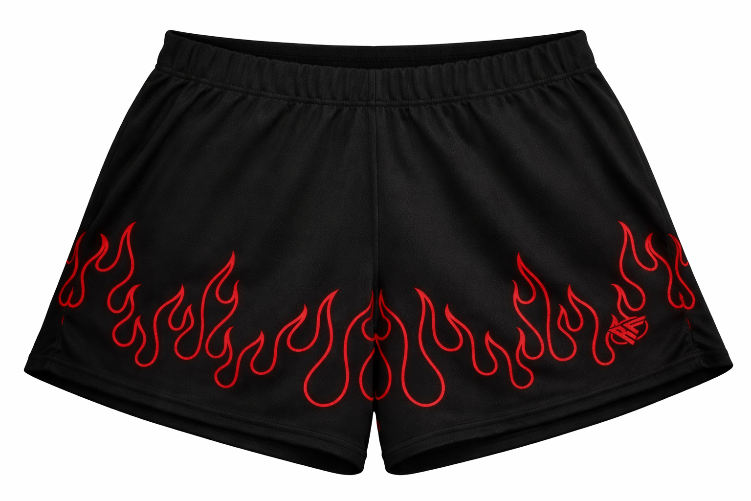 RF-Wear Women's Fire Shorts in Red