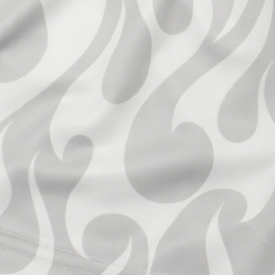 Close-up of RF-Wear Women's Flame Shorts in  White/Grey 