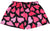 RF-Wear Women's Heart Shorts in Black/Pink