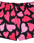 RF-Wear Women's Heart Shorts in Black/Pink