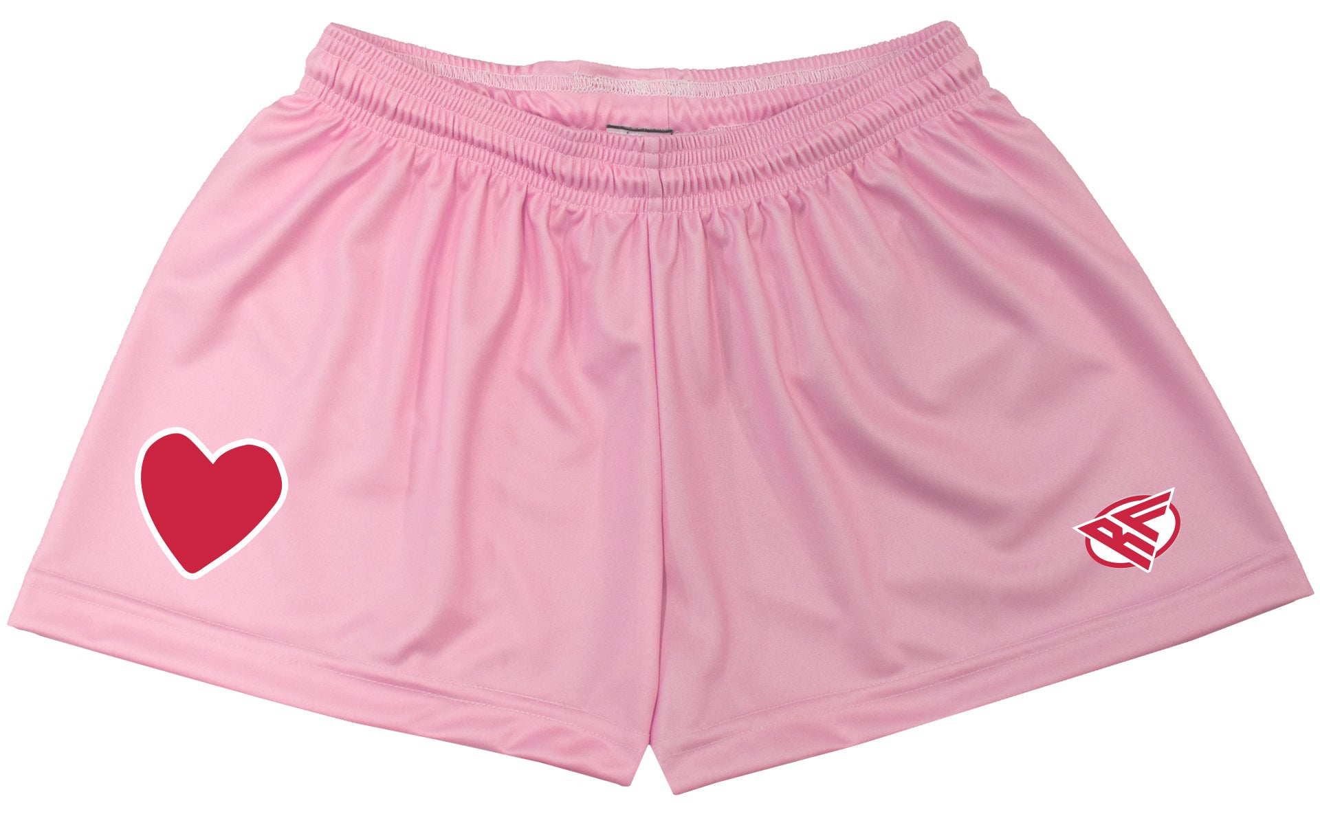 RF-Wear Women's Heart Shorts in Pink/Red