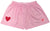 RF-Wear Women's Heart Shorts in Pink/Red