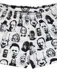 RF-Wear Women's Horror Faces Shorts in White/Black