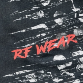 Close-up of RF-Wear Women's Horror Faces on Sides in Black with RF WEAR logo in Red