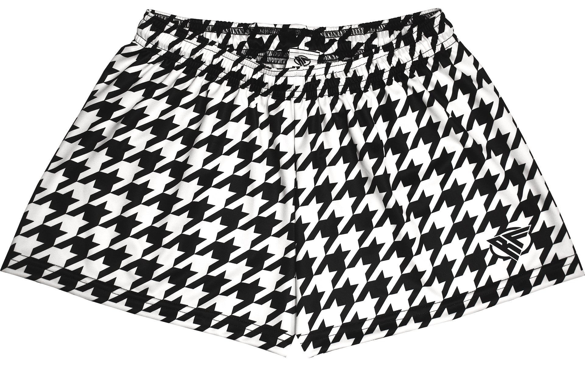 RF-Wear Women's Houndstooth Shorts in Black/White