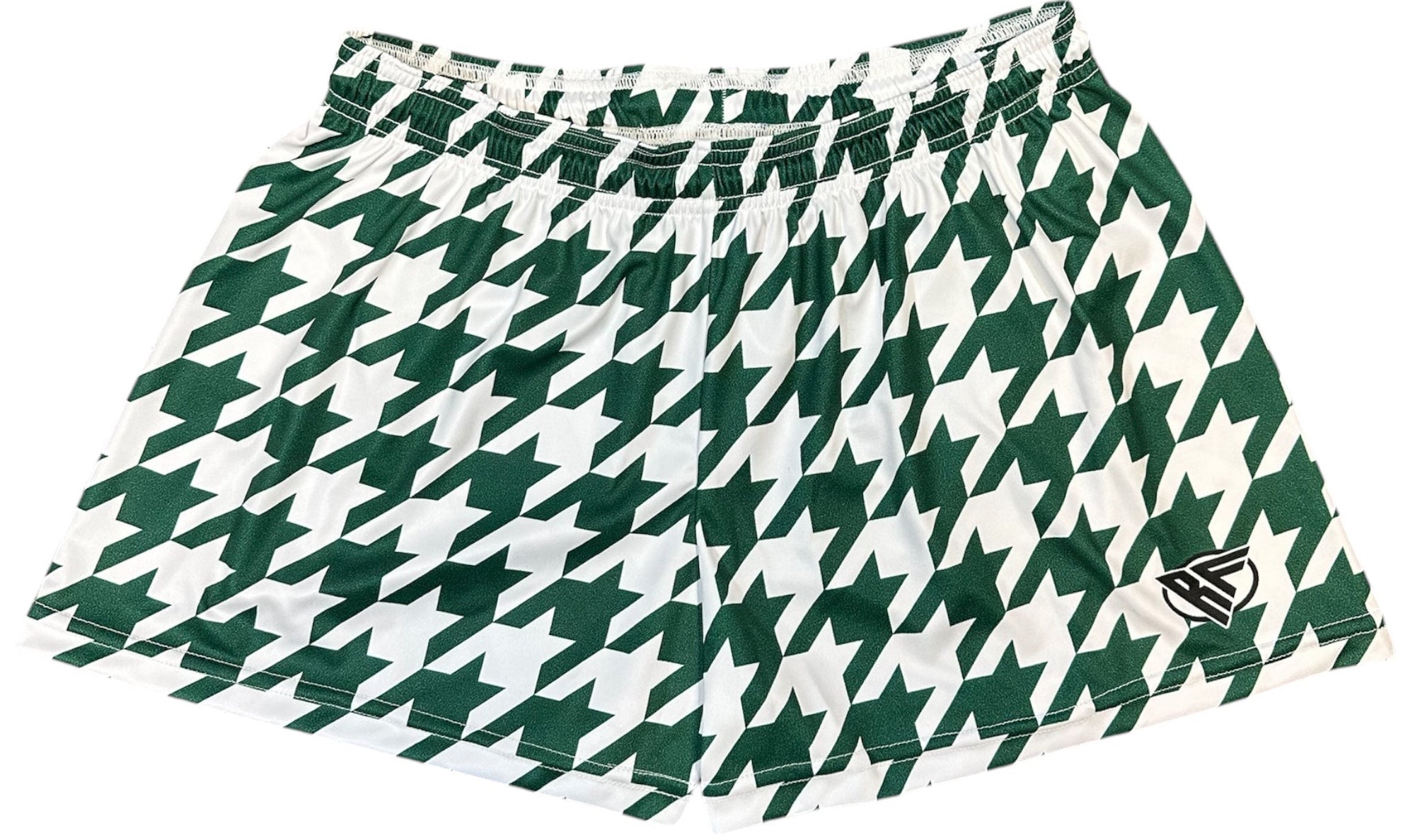 RF-Wear Women's Houndstooth Shorts - Green/White