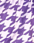 Close-up of RF-Wear women's houndstooth shorts in Lavender