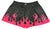 RF-Wear Women's Leopard Flame Shorts in Black/Grey with Fuchsia Flames 