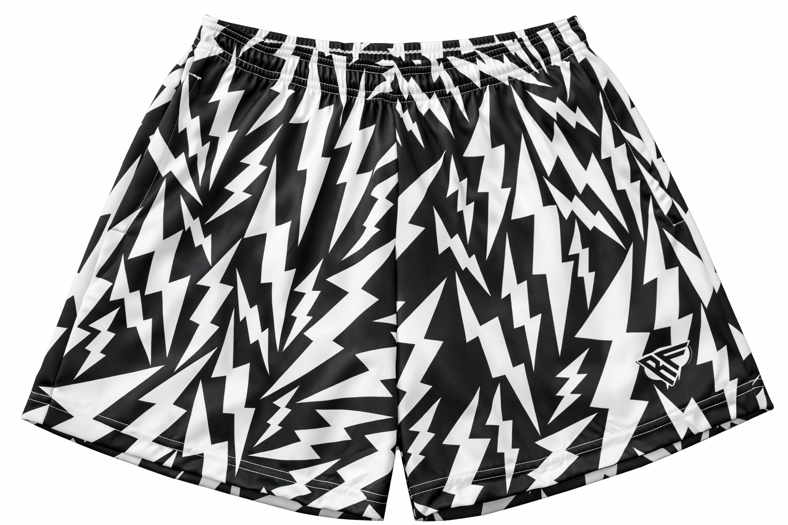 RF-Wear Women's Lightning Bolt Shorts in Black/White