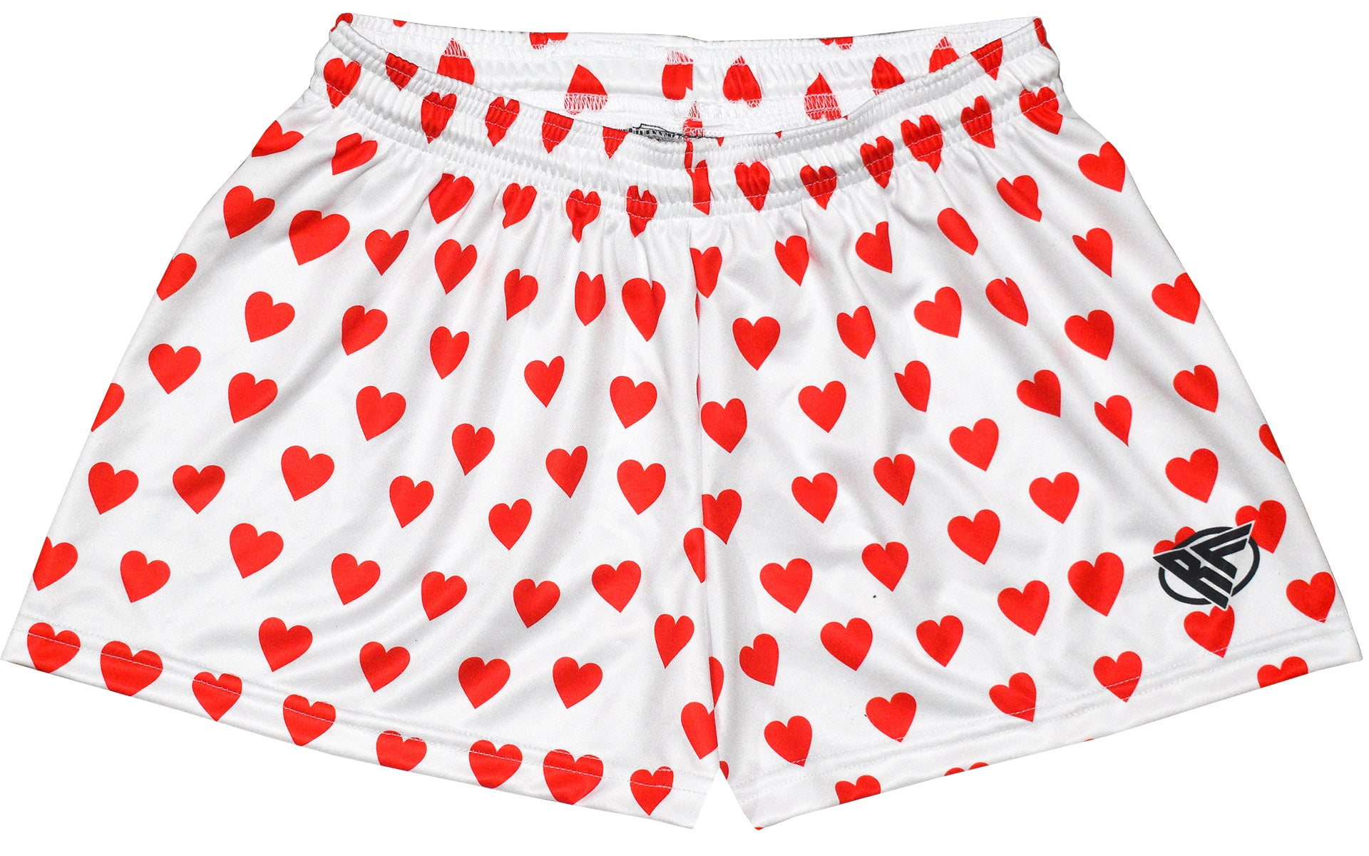 RF-Wear Women's Mini Heart Shorts - White/Red
