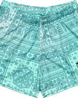 RF Wear Women's Bandana Mismatch Pocket Shorts - Teal
