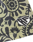 Close-up of RF-Wear Women's Paisley 2.0 in Sage with RF logo