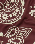 Close-up of RF-Wear Women's Paisley Shorts in Merlot/Cream