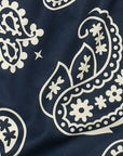 Close-up of RF-Wear Navy/Cream Paisley Shorts 