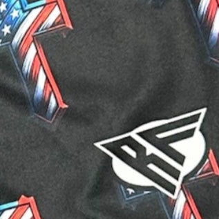 RF Wear Women&#39;s Patrioti Cross Shorts Black - Red/White/Blue